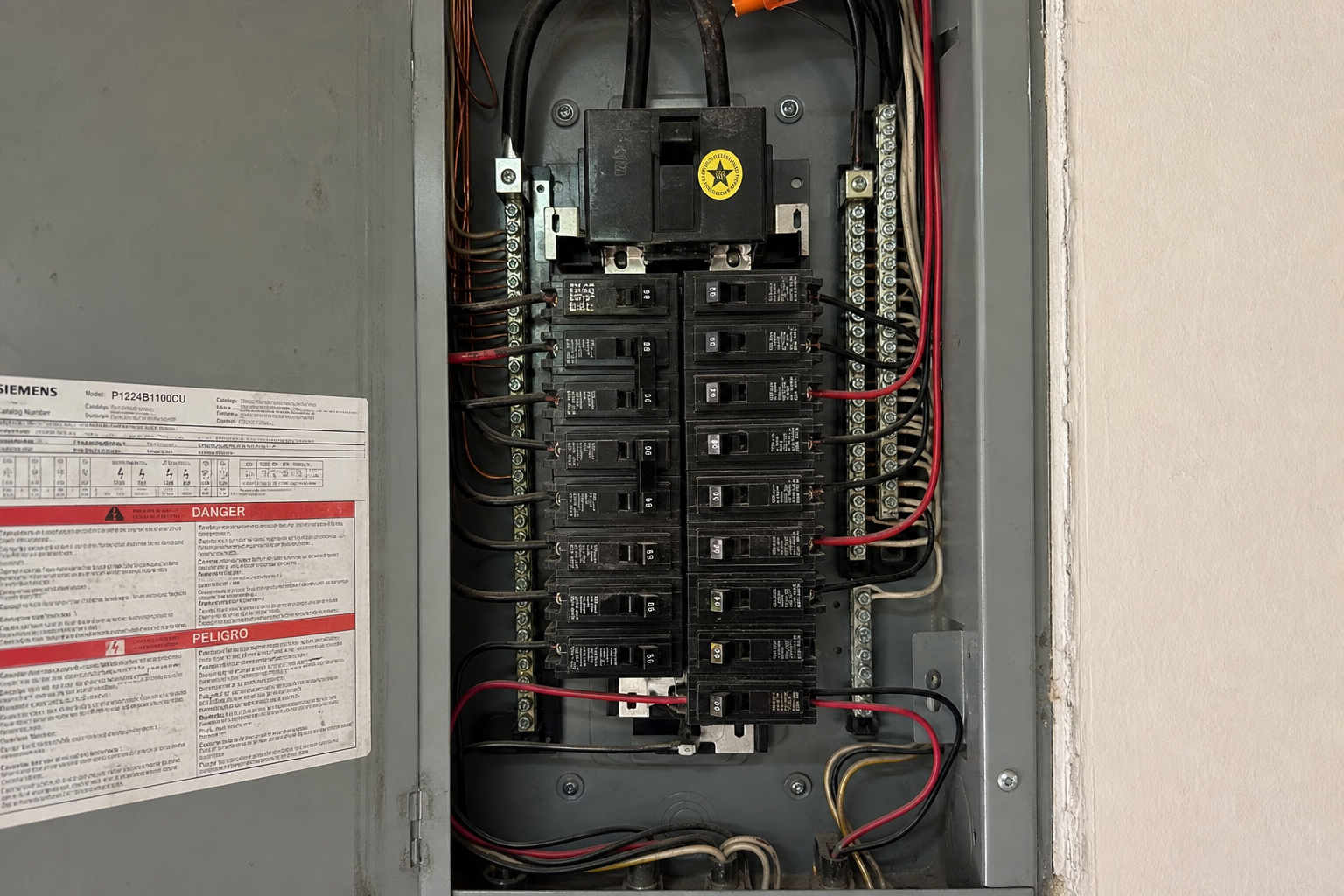 Property systems photographed for a condition report